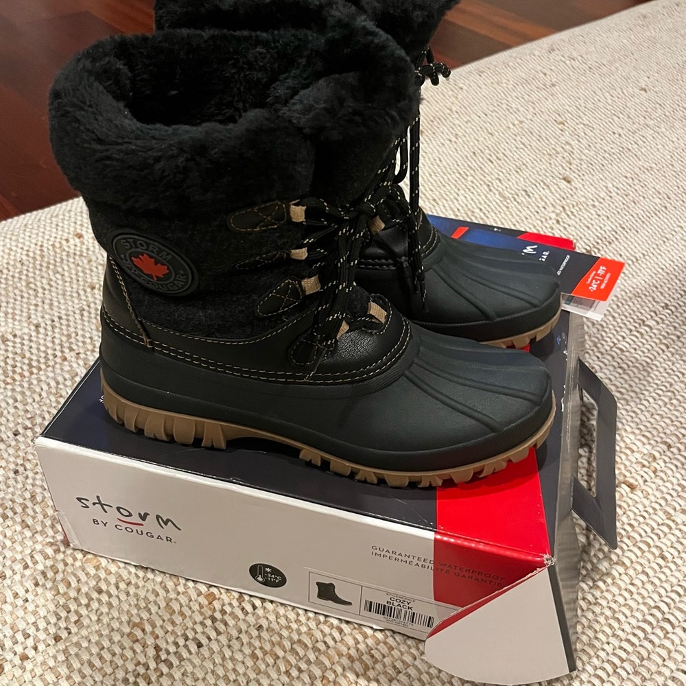 Cougar “Storm” Black and Tan Winter Boots